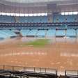 Grêmio inicia processo de limpeza na Arena após chuvas