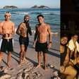 Gabigol curte folga com jogadores do Flamengo em praia do Rio