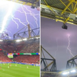 Tempestade com granizo e raios suspende jogo entre Alemanha e Dinamarca; vídeo