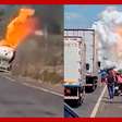 Caminhão-tanque explode após acidente em rodovia no Pará; vídeos mostram momento