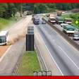 Motorista usa área de escape e evita acidente após ônibus com 45 passageiros ficar sem freio no PR