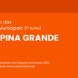 Resultado do 1° turno das Eleições 2024 em Campina Grande (PB)