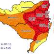Chuva persistente e volumosa em Santa Catarina