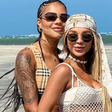 Ludmilla e Brunna desfrutam de viagem romântica: "Temporada das fotos com a mãozinha na barriga"