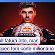 Red Bull fatura alto, mas Verstappen tem corte de US$ 19 milhões