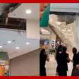 Parte do teto de shopping desaba durante temporal em São Paulo