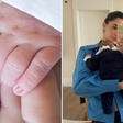 Esposa de Luan Santana, Jade Magalhães diz que furou as orelhas da filha de 1 mês