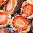 Bombom de morango com proteína; docinho parar comer na dieta