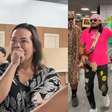 Genro leva bloco de carnaval para receber sogra no aeroporto de Salvador; assista