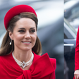 Kate Middleton e príncipe William comemoram visitam local que se casaram e princesa usa vermelho grifado