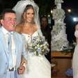 Calita Miranda e Amado Batista se casam em festa luxuosa e noiva usa dois vestidos elegantes
