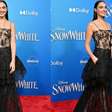Gal Gadot aposta em look de estilo boho chic grifado para première de 'Branca de Neve'