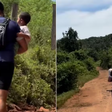 Casal encontra criança de 2 anos perdida em trilha: 'No meio do nada'