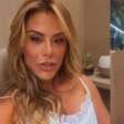 Esposa de Leonardo aparece tomando soro na veia e desabafa sobre saúde: 'Tentando'