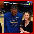 Jogador da NBA salva repórter de bolada durante entrevista
