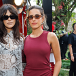 Anttónia de animal print, Taís de marrom e + em evento de moda