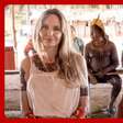 Angelina Jolie visita aldeia indígena em Mato Grosso e se encontra com cacique Raoni