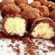 Trufa de chocolate cremosa com recheio de limão: maravilhosa