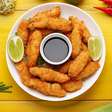 Iscas de peixe crocantes na Airfryer sem óleo e sem fritura