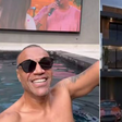 Com TV integrada à piscina, Denilson comemora fim das obras em sua mansão em SP: 'Curtir o meu pagode'