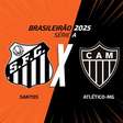 Santos x Atlético-MG: onde assistir, escalações e arbitragem