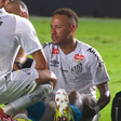 Neymar chora ao se machucar mais uma vez pelo Santos