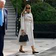 Melania Trump elege casaco clássico da Dolce & Gabbana para ir ao funeral do Papa
