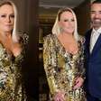 Ana Maria Braga brilha, literalmente, em especial de 60 anos da TV Globo com vestido dourado