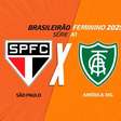 São Paulo x América-MG (Feminino): onde assistir, escalações e arbitragem