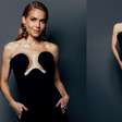 Monique Alfradique aposta em vestido da Yves Saint Laurent para ir ao super show da Globo