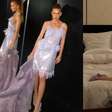 Na China, Marina Ruy Barbosa usa vestido roxo deslumbrante da Bottega Veneta de 27 mil