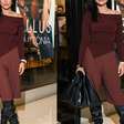 Marrom é a cor-chave! Cleo aposta em look monocromático sofisticado para prestigiar irmã, Anttónia, em evento de moda