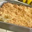 Cuca cremosa de banana com farofa crocante: fácil