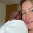 No Dia das Mães, Gisele Bündchen mostra 1ª foto do caçula e 'derrete' web: 'Ocupada vivendo a vida'