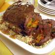 Carne de panela recheada para uma refeição suculenta
