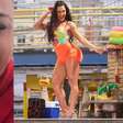 Foi para o Tá Com Nada! Sem água, Gracyanne Barbosa toma banho na academia