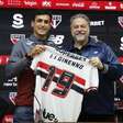 Dinenno é apresentado no São Paulo e revela conversa com Calleri: 'Falou muito bem'