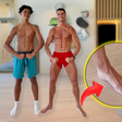 Nem os músculos, nem o cabelo: pé de Cristiano Ronaldo rouba a cena em foto do jogador com filho mais velho por detalhe curioso