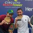 Ex-top 10 Carneiro e Arouca salvam 3 match-points e levam o título em Jundiaí (SP) no Circuito Beach Tennis