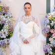 Giovanna Lancellotti: 26 fotos e TUDO sobre o vestido de noiva 'dos sonhos' da atriz, com transparência e véu gigante, para casamento com Gabriel David