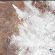 Neve embranquece paisagem do Deserto do Atacama, no Chile