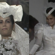 Nada de vestido de noiva básico! Em 1988, Maria de Fátima de Gloria Pires usou look maximalista com acessório extravagante na cabeça