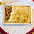 Escondidinho de legumes gratinado com purê sem leite: saboroso