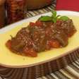 Polenta mole com molho de carne quentinha para se deliciar