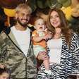 Nem mágoa, nem tensão! Virginia e Zé Felipe posam juntinhos em festa de José Leonardo e web se derrete: 'Família abençoada'