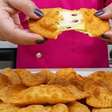 Como fazer pastel com 3 ingredientes que fica muito gostoso com a massa bem sequinha