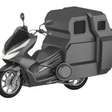 Os chineses inventaram uma scooter camper surrealista que parece uma Honda; ela tem 15 cv e uma cápsula onde dá pra dormir encolhido