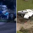 TRAGÉDIA! Avião cai em bairro residencial e moradores socorrem as vítimas