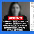 Projeto de lei sobre aposentadoria especial para mães atípicas ainda não aprovado