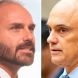 Eduardo Bolsonaro ameaça e tira sarro de Alexandre de Moraes: 'Cuidado...'